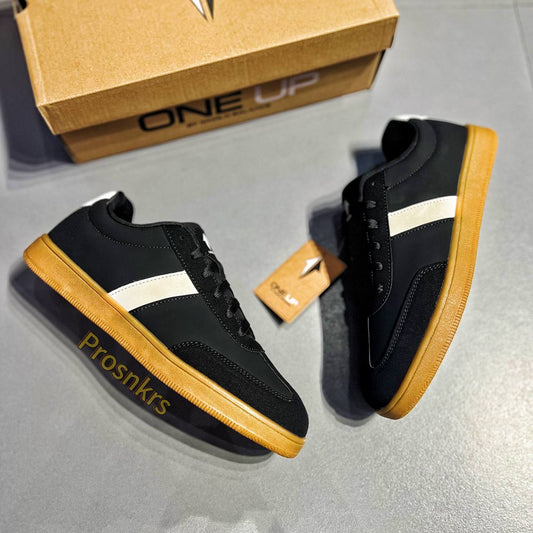 ONE UP “RETRO KICK” – Black | White | Gum Sole