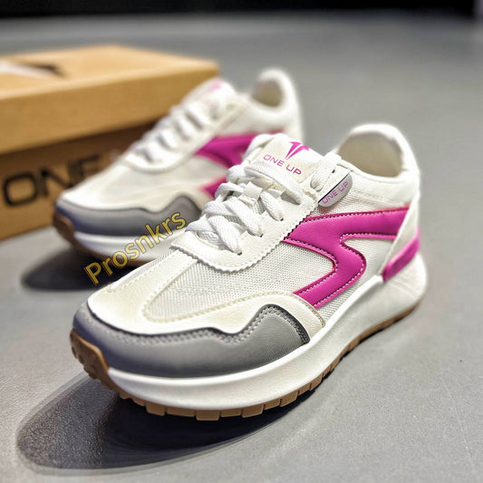ONE UP “FLASH RUNNER” – White | Pink | Gray