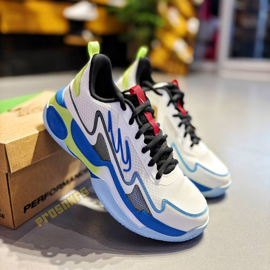 WORLD BALANCE “ELEVATE BLAZE” – White | Blue | Volt Green