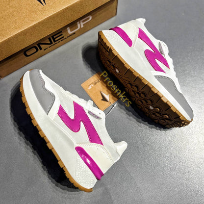 ONE UP “FLASH RUNNER” – White | Pink | Gray