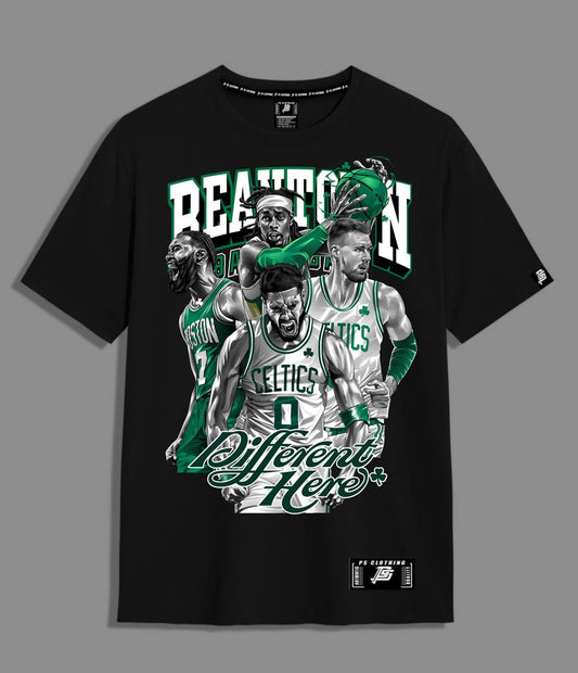 “BEANTOWN BALLERS – Different Here” Oversized Tee